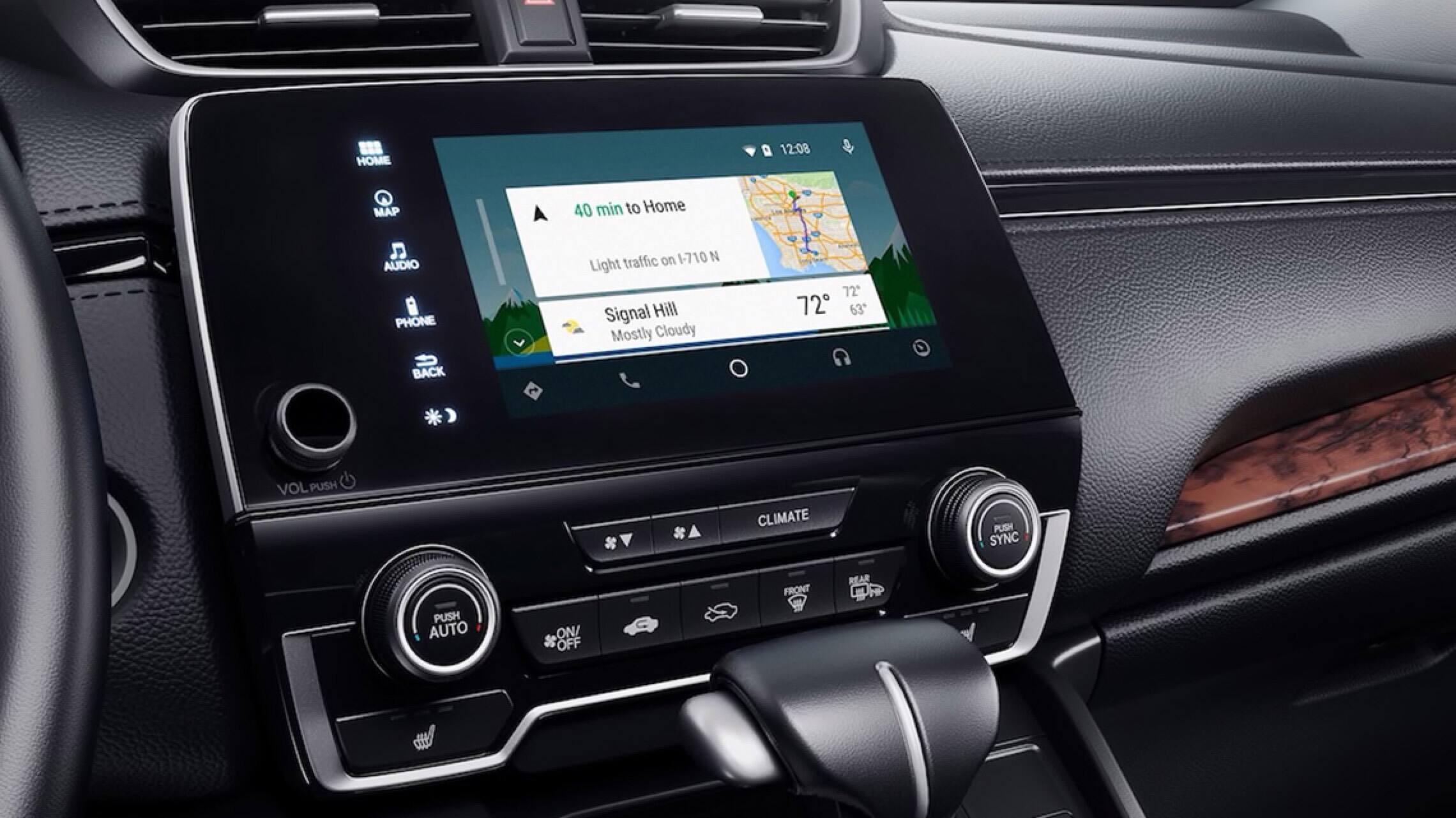 Display Audio touch-screen with Android Auto™ integration menu in the 2019 Honda CR-V.